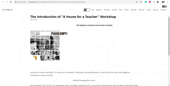 "A House for an Architect" - Workshop