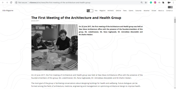 Architecture and Health group in Iran